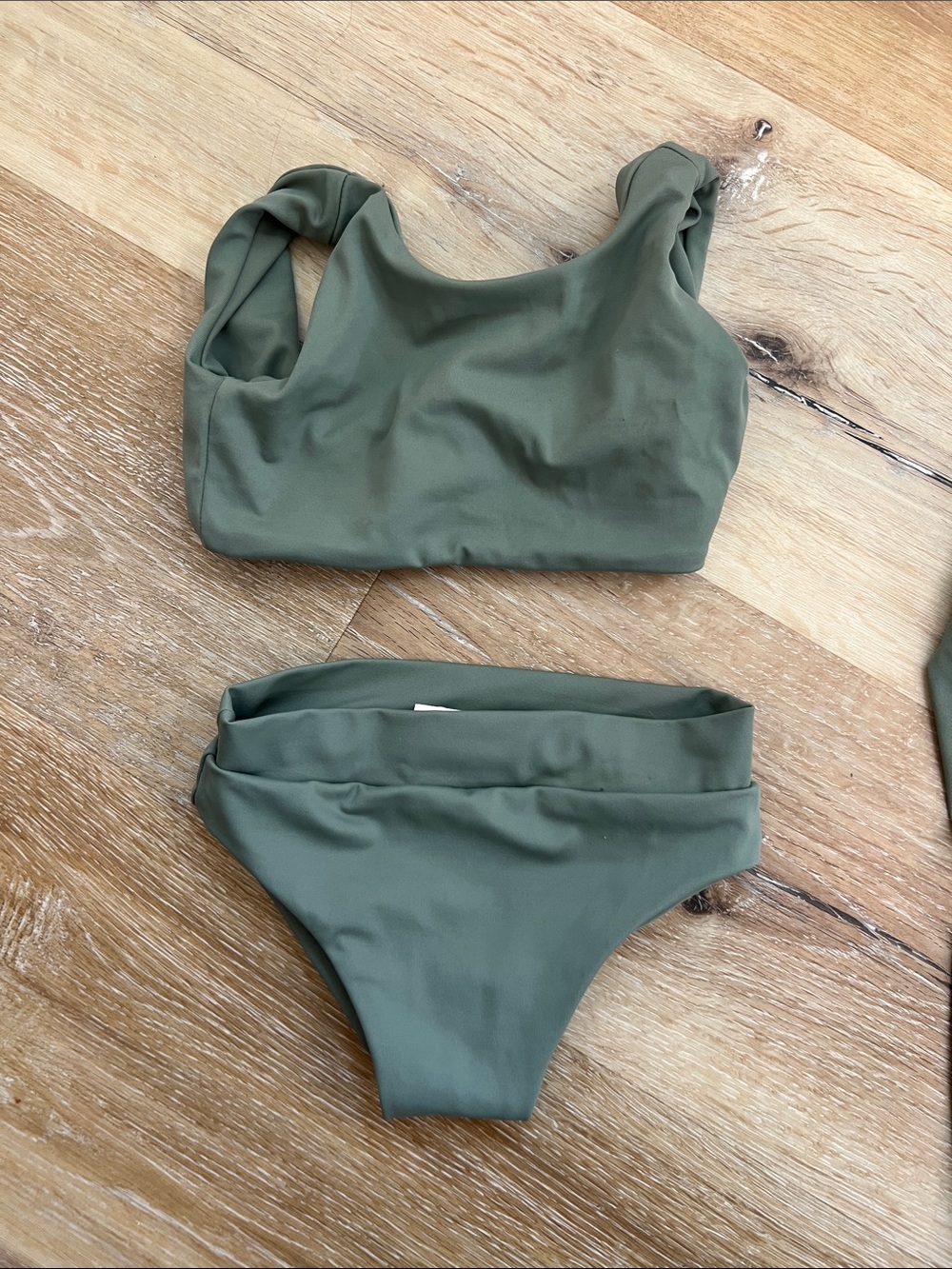 Ina Kids Olive Green Two-Piece Swim Bikini